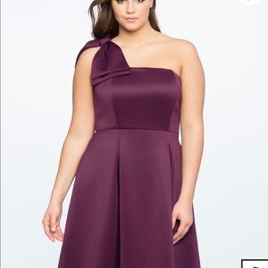 Bow One Shoulder Fit and Flare Dress size 18